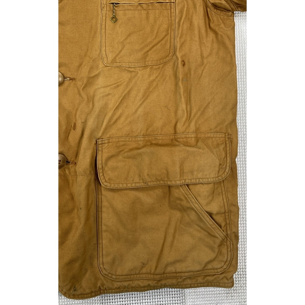 Vintage American Outfitters Game Hunting Jacket Beige Corduroy Collar USA - Picture 7 of 15